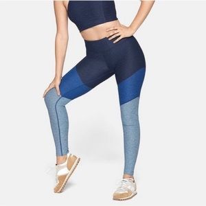 Outdoor Voices ColorBlock Blue Leggings S